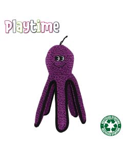 Jouet pour chien solide Tough Pieuvre 28 cm à couineur et rembourrage recyclé