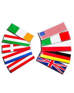 Paire de logos en couleur déco drapeau pays pour harnais Julius-K9