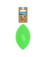 Balle de rugby PitchDog vert fluo pour chiens