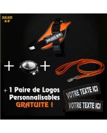 Coffret Harnais Julius VISIBILITÉ personnalisé + Nom du chien OFFERT!