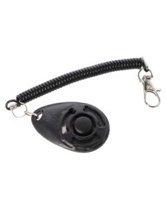 Clicker chien noir avec dragonne Dingo pour éducation chiots et chiens