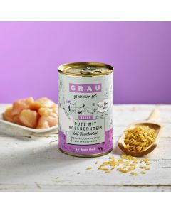 Pâtée pour chiens Dinde et riz complet 6 x 400 g
