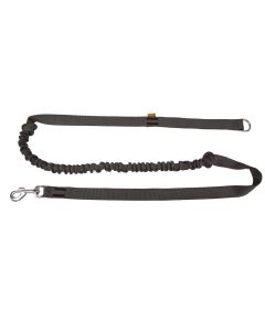 Laisse chien course avec amortisseur extensible jusqu'à 170 cm noire