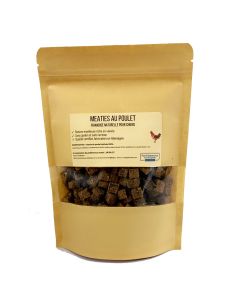 Friandise à la viande pour chien chat et chiot Meaties premium 100% de poulet