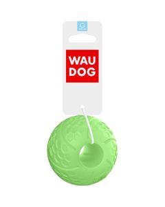 Balle pour chiens WAUDOG Fun 7 cm brille la nuit et trou pour friandises