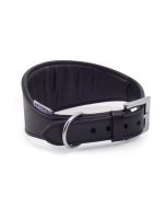 Collier en cuir noir rembourré Ancol pour lévriers et whippets
