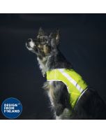 Gilet fluo chien ATTE veste visibilité jaune à bandes réfléchissantes