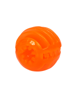 Balle à friandises pour chiens orange 7.5 cm
