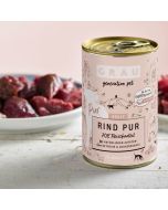 Pâtée pour chiens naturelle grau Viande Pure et huile de lin