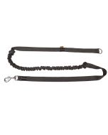 Laisse chien course avec amortisseur extensible jusqu'à 170 cm noire