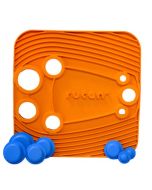 Tapis de léchage chiens LICKLOCK 20x20 cm orange à connecteurs