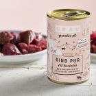 Pâtée pour chiens naturelle grau Viande Pure et huile de lin