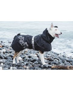 Manteau imperméable DRIZZLE pour chiens avec intérieur en maille aérée Hurtta - Noir