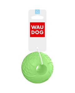WAUDOG Fun dog ball 7 cm glow in the dark and treat hole